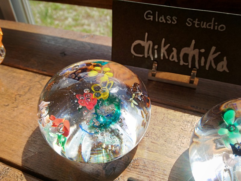 フラワーなガラス